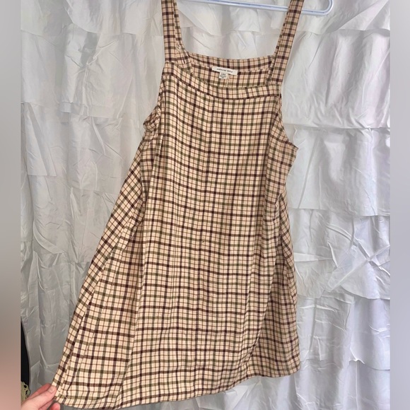 American Eagle, size large, brown & beige checkered dress - Picture 5 of 5